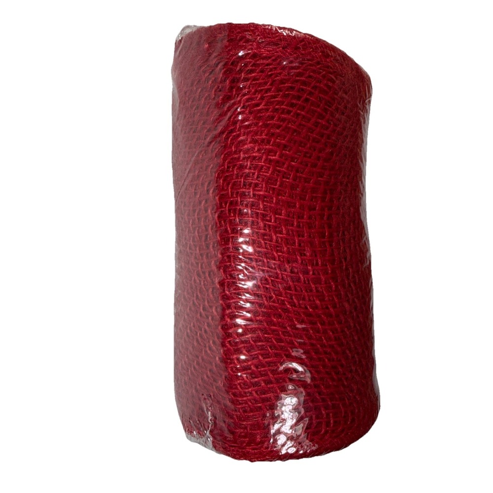 NEW Hobby Lobby Red Burlap Spool 6 in.‎ x 5yd Wreaths Crafts Sewing NIP 2014